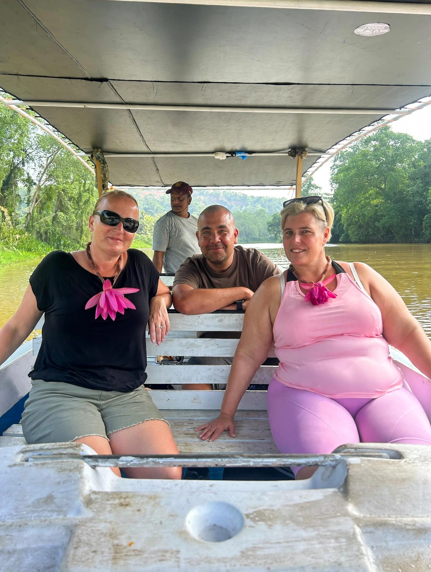 Safari boat cruising