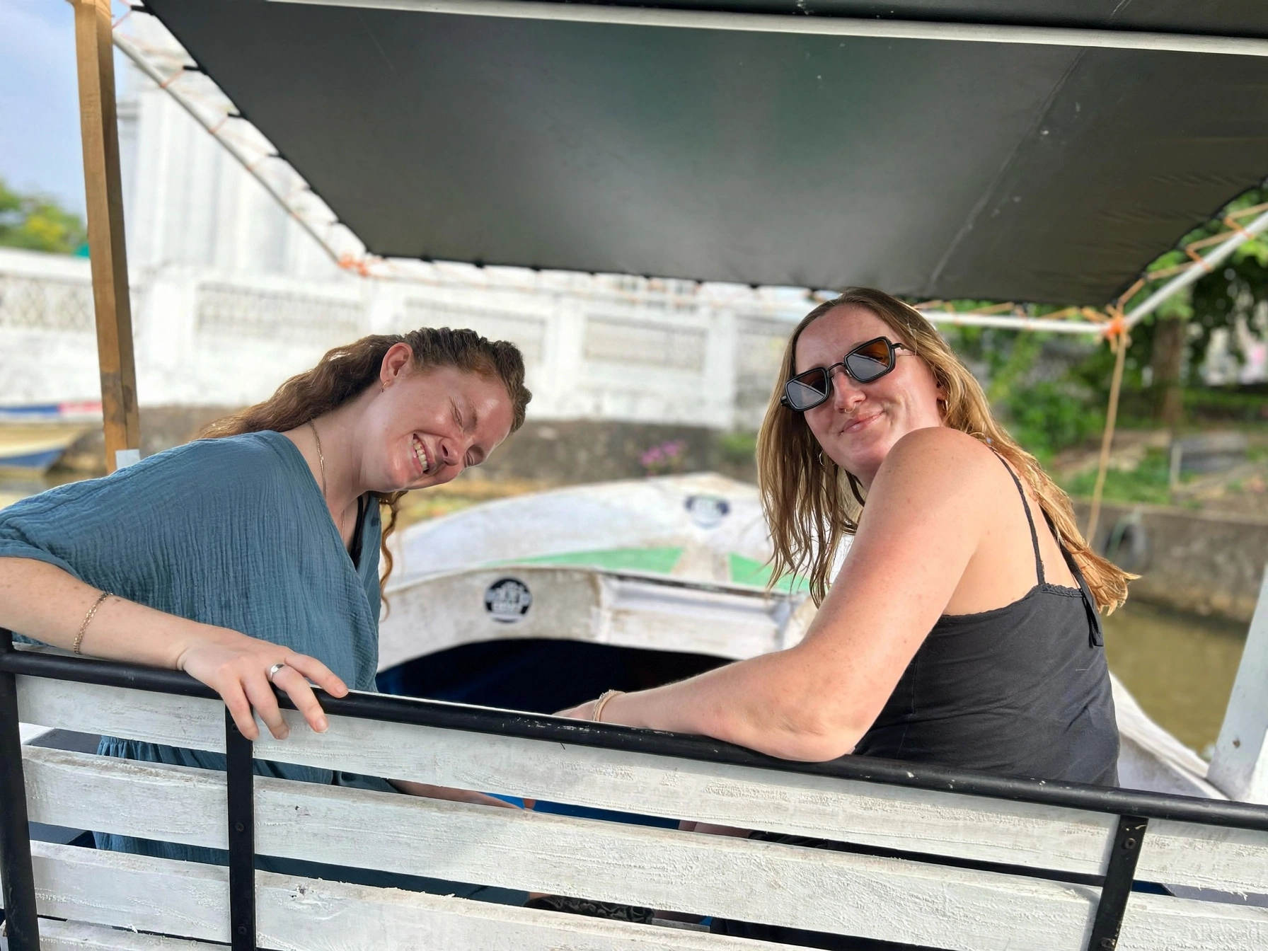 Safari boat cruising