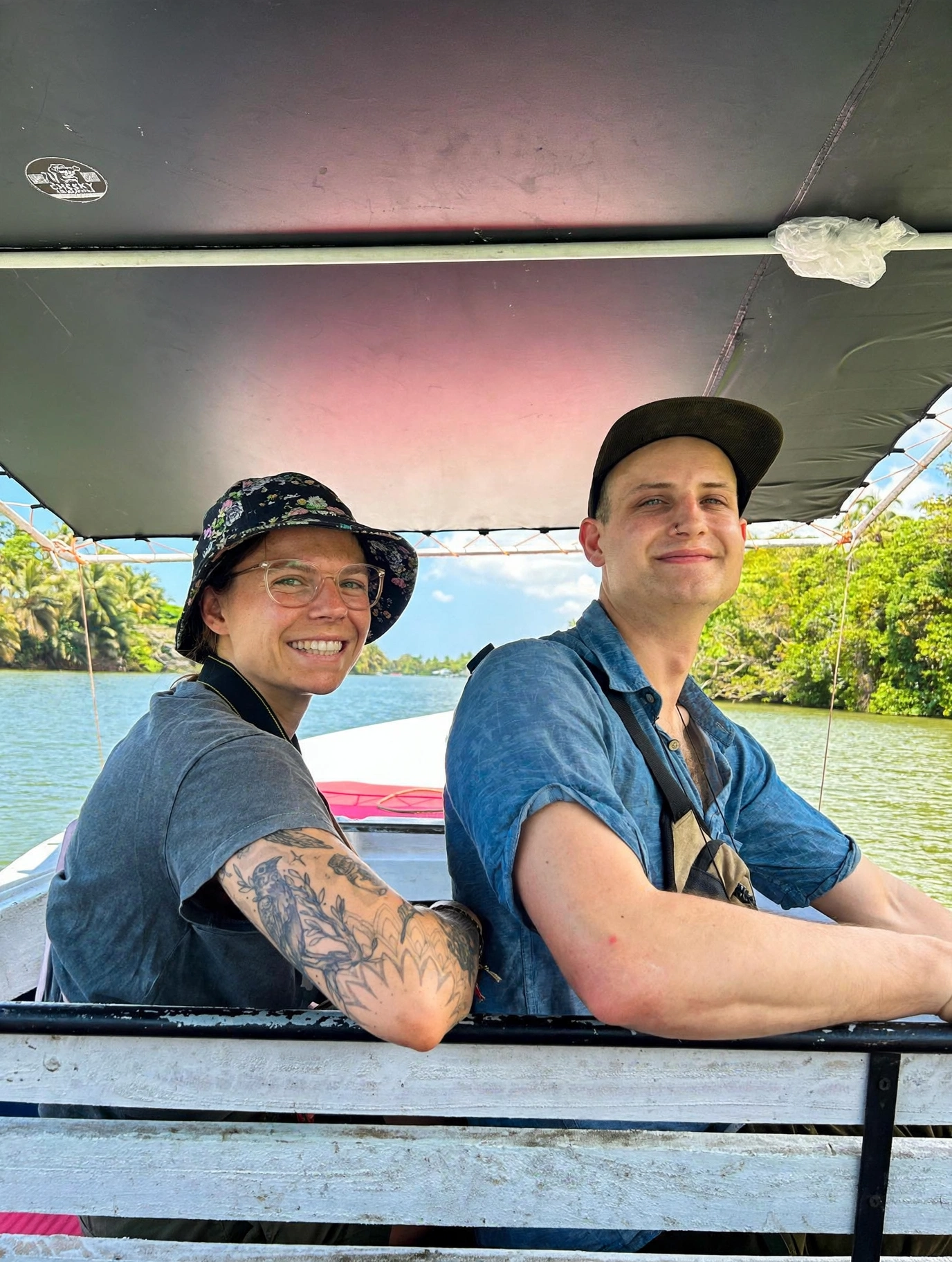 Safari boat cruising