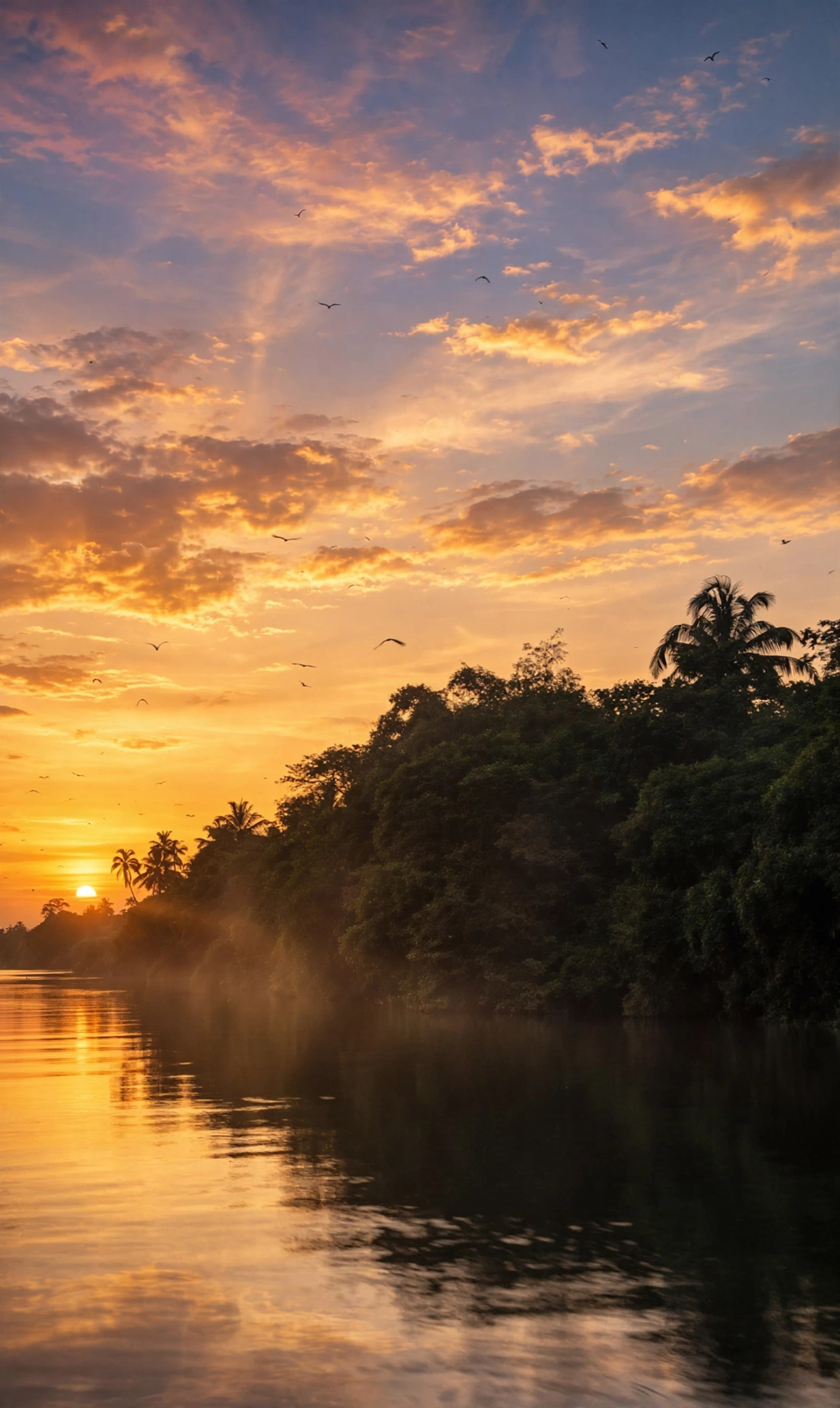 Safari boat cruising