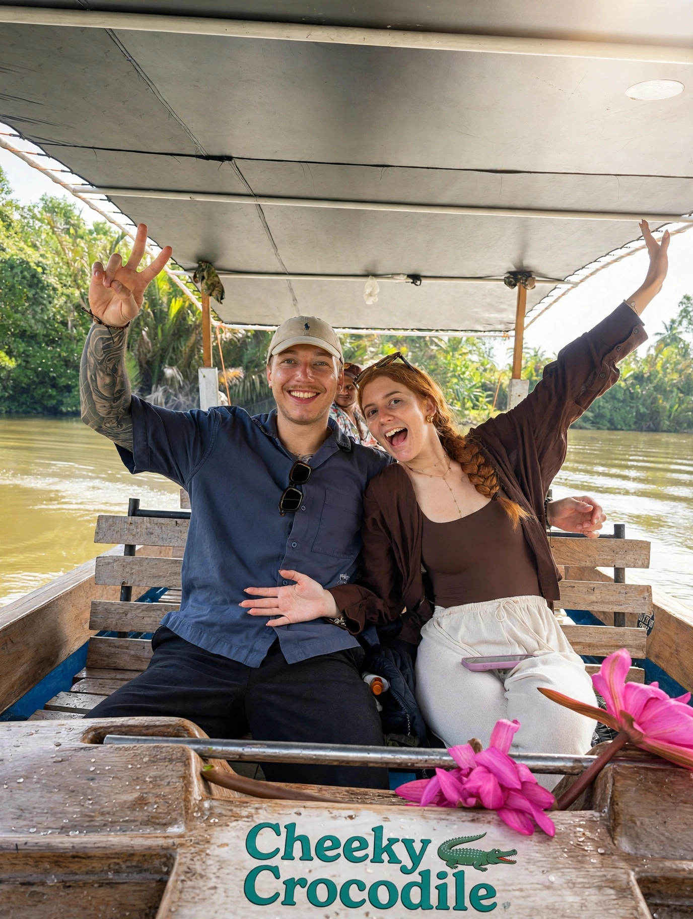 Safari boat cruising