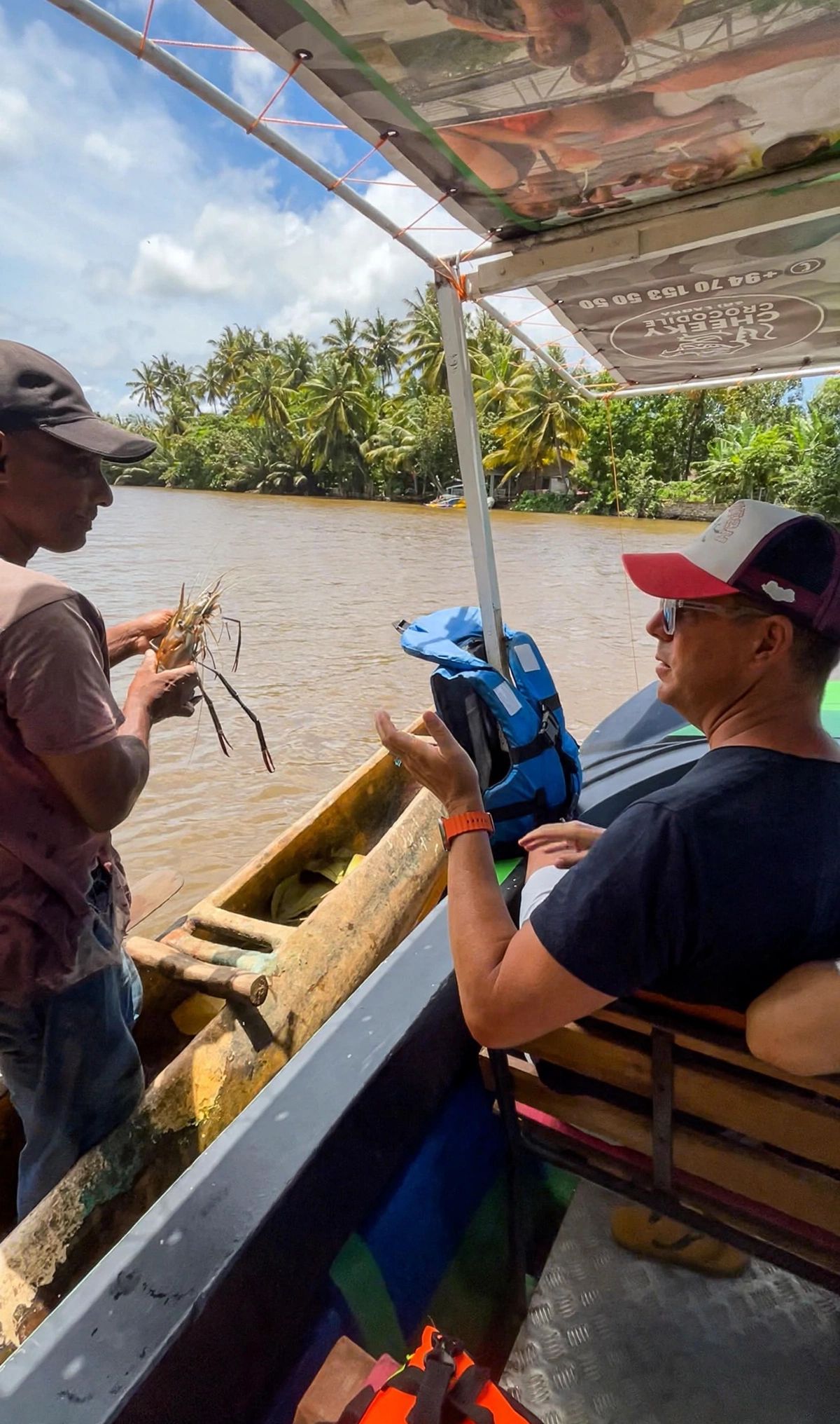 Safari boat cruising