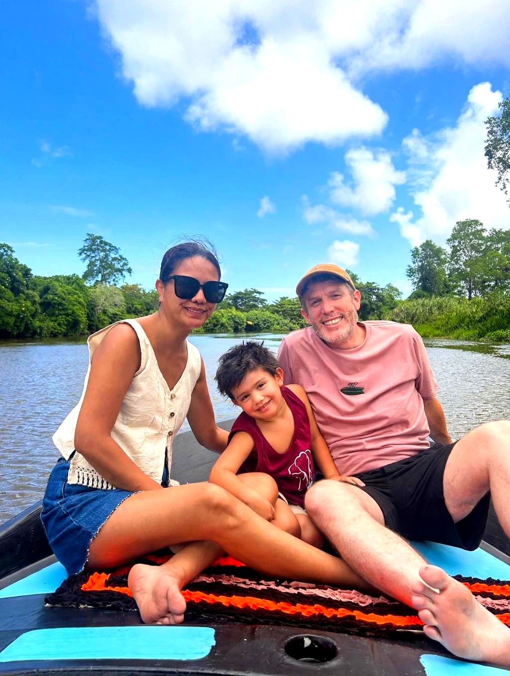 Safari boat cruising