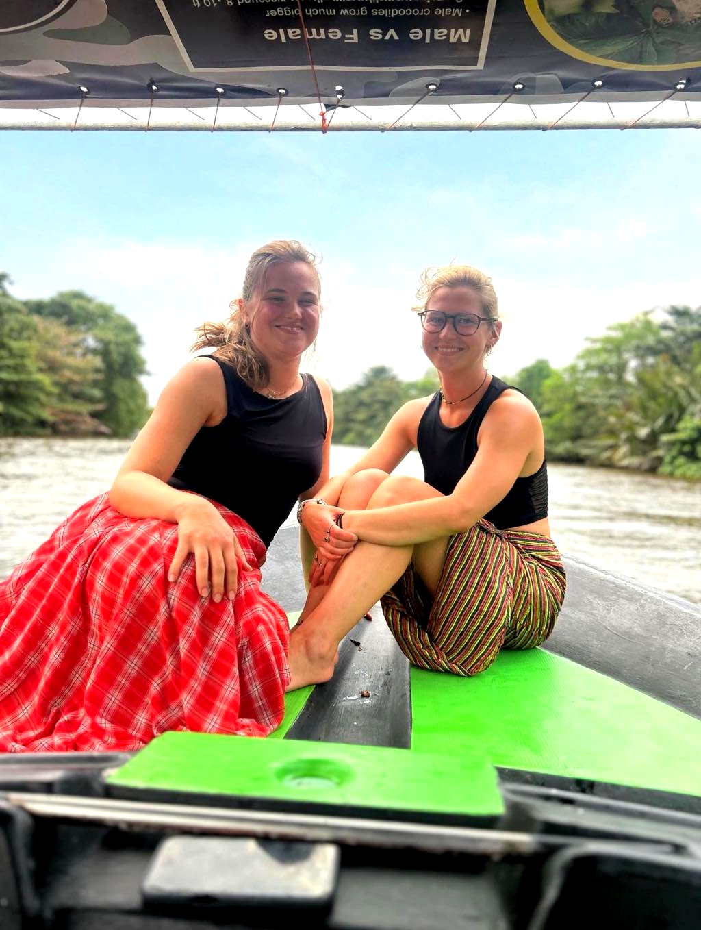 Safari boat cruising